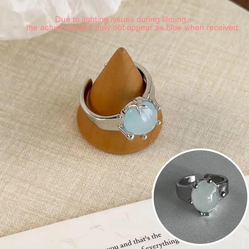 Sam Panda 925 Sterling Silver Rings For Women Men Fine Jewelry Finger Adjustable Open lifestyle view