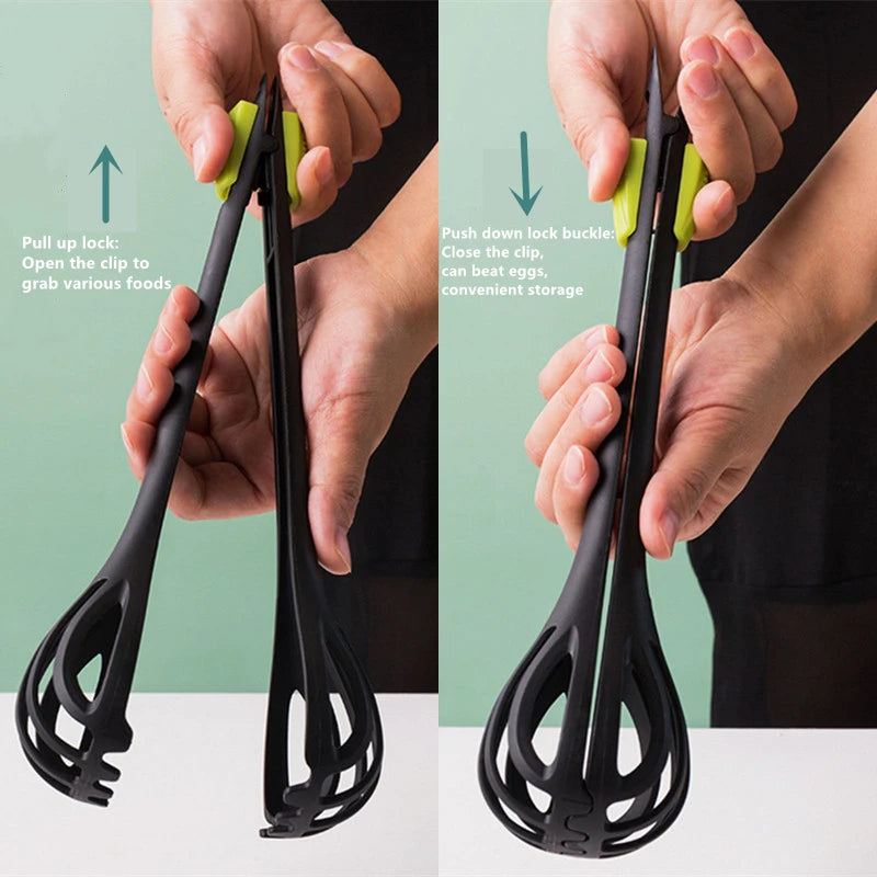 Manual Egg Beater Whisk and Food Clips | Kitchen Multitool lifestyle view