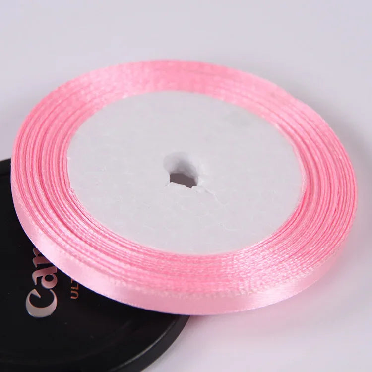 22 Meters/Roll 6mm Silk Satin Ribbons Christmas Halloween Birthday Party Gift Wrapping close-up view