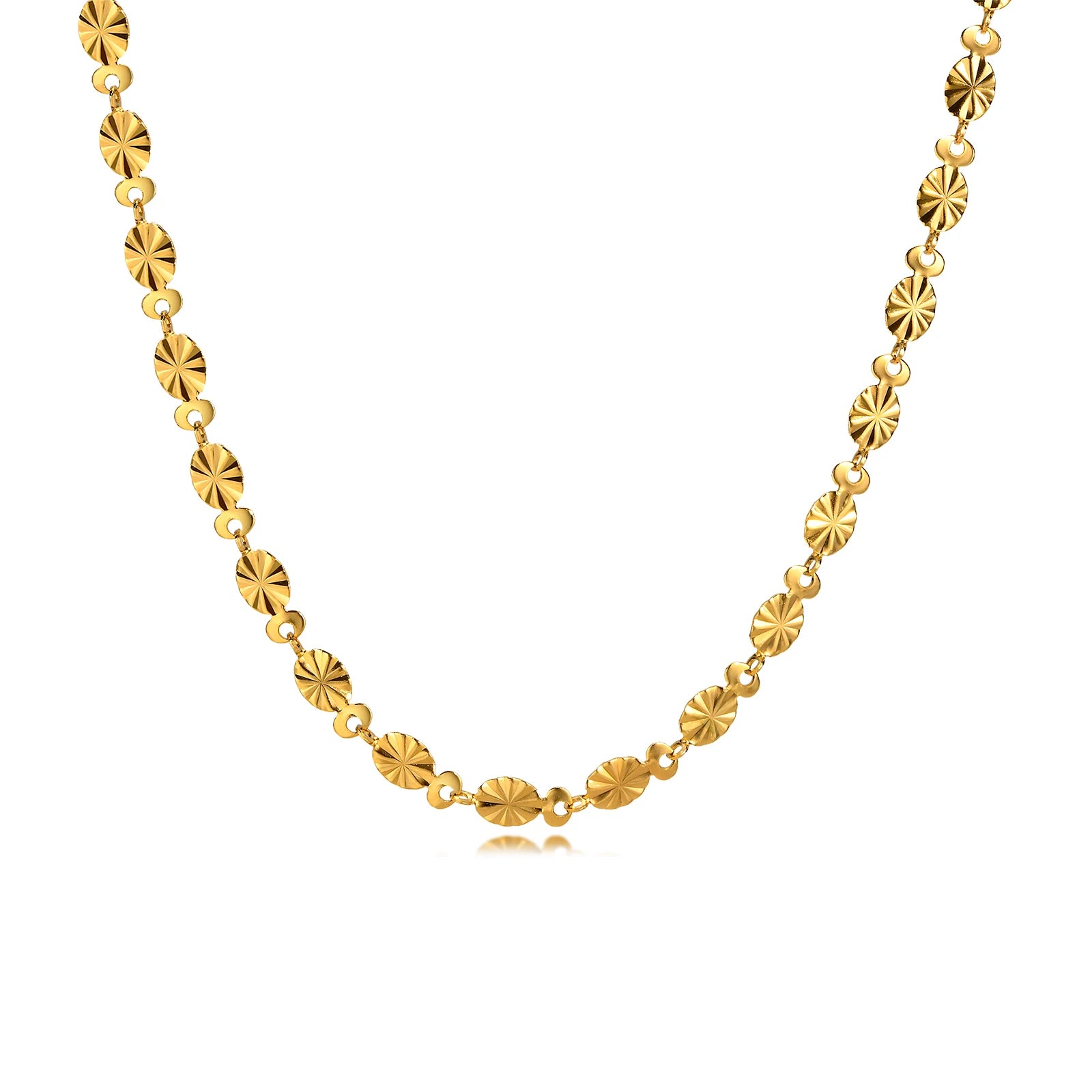Daisy Chain Necklace Women, Stainless Steel Flower Shape Collar Fashion New 2022