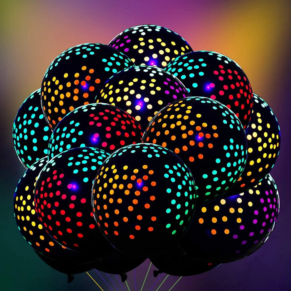 Glow Party Balloons 12 Inch Neon Latex Party Decor | 10 Pack detail view