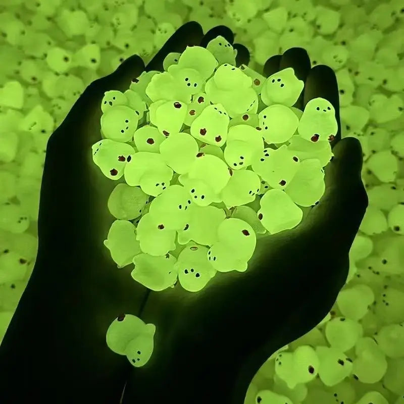 10-30PCS Mini Fluorescence Chicken Moss Toy Microlandscape Miniature Chick Figurines alternate view