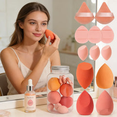 12/14Pcs Makeup Sponge Set | Cosmetic Blender Beauty Eggs and Foundation Puffs alternate view