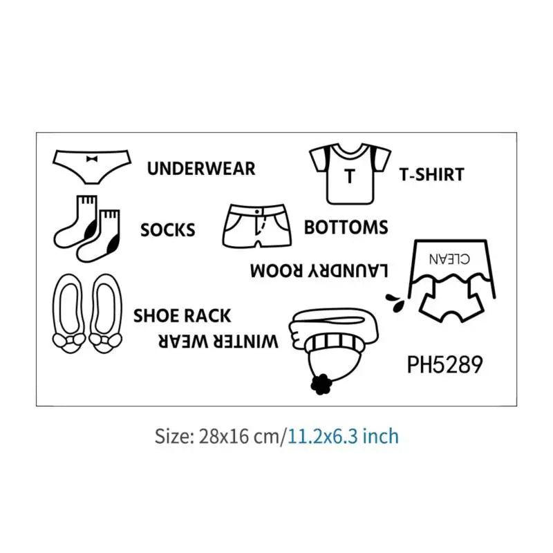 Baby Boy Clothes Stickers | Cute Wall Decals for Nursery and Bedroom Decor additional angle