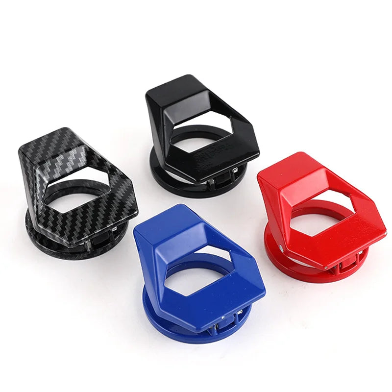 1Pcs Car Interior One-Key Start Ignition Engine Stop Push Switch Button Protective Cover Decoration Sticker Accessories