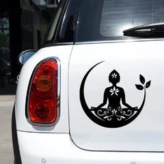 Buddha Chakra Peace Love Good Vibes Vinyl Sticker | Zentangle Mandala Laptop Decal