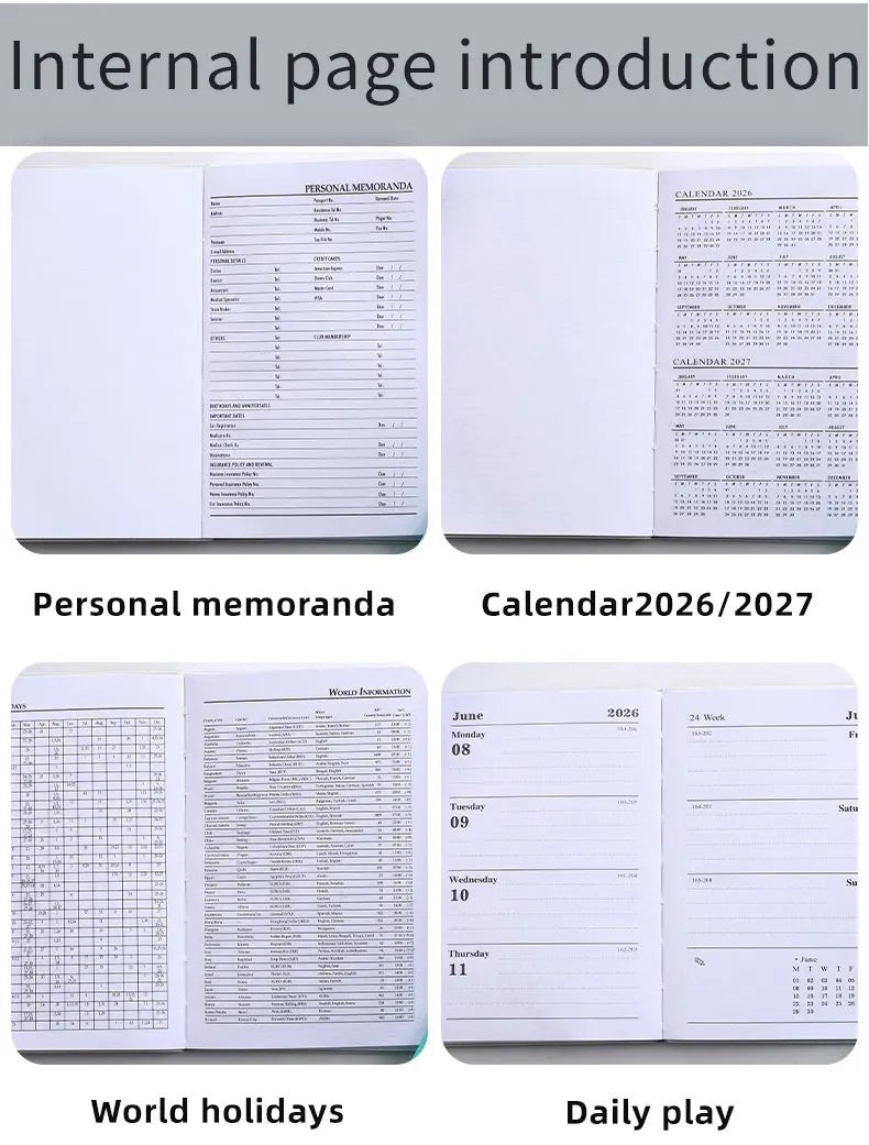 A7 2026 English Planner Book – Mini Pocket Weekly Calendar - Onlytenbucks.com