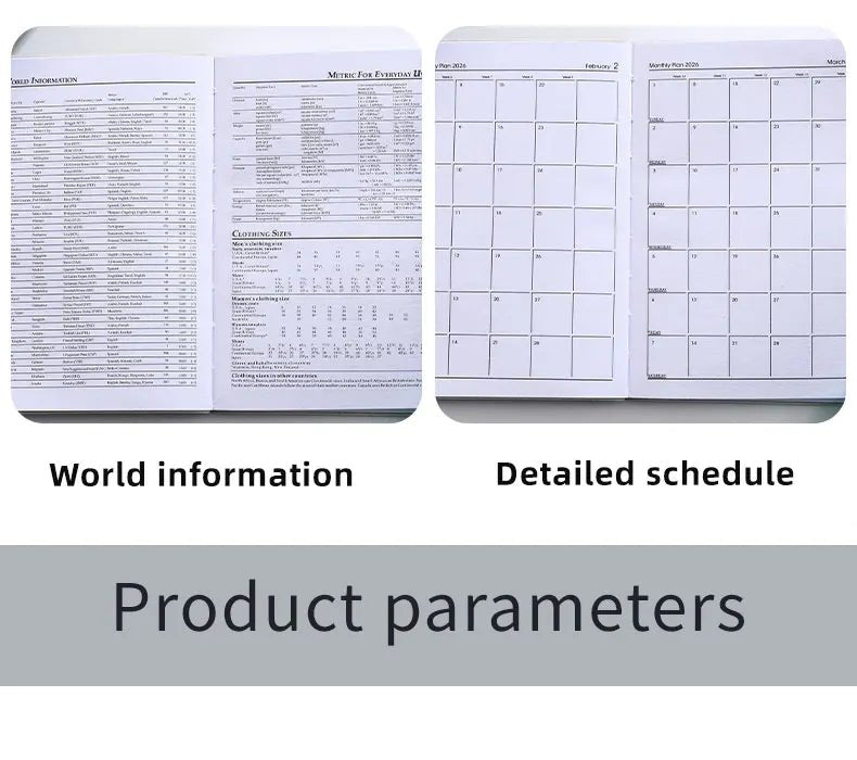 A7 2026 English Planner Book – Mini Pocket Weekly Calendar - Onlytenbucks.com