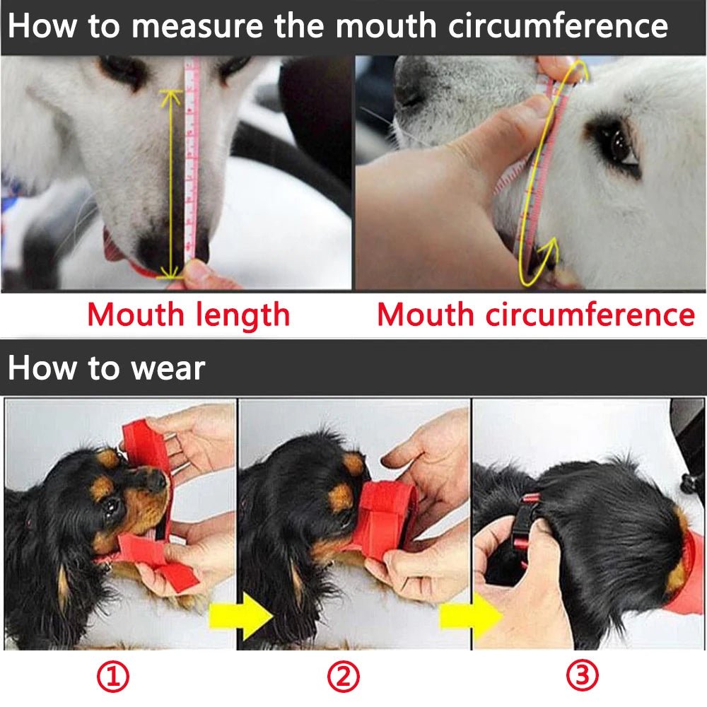 Adjustable Mesh Dog Muzzle – Breathable Anti - Barking and Anti - Biting Mouth Cover - Onlytenbucks.com