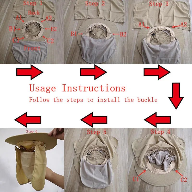 Adjustable Outdoor Fishing Hat – Breathable Sunshade Cap - Onlytenbucks.com