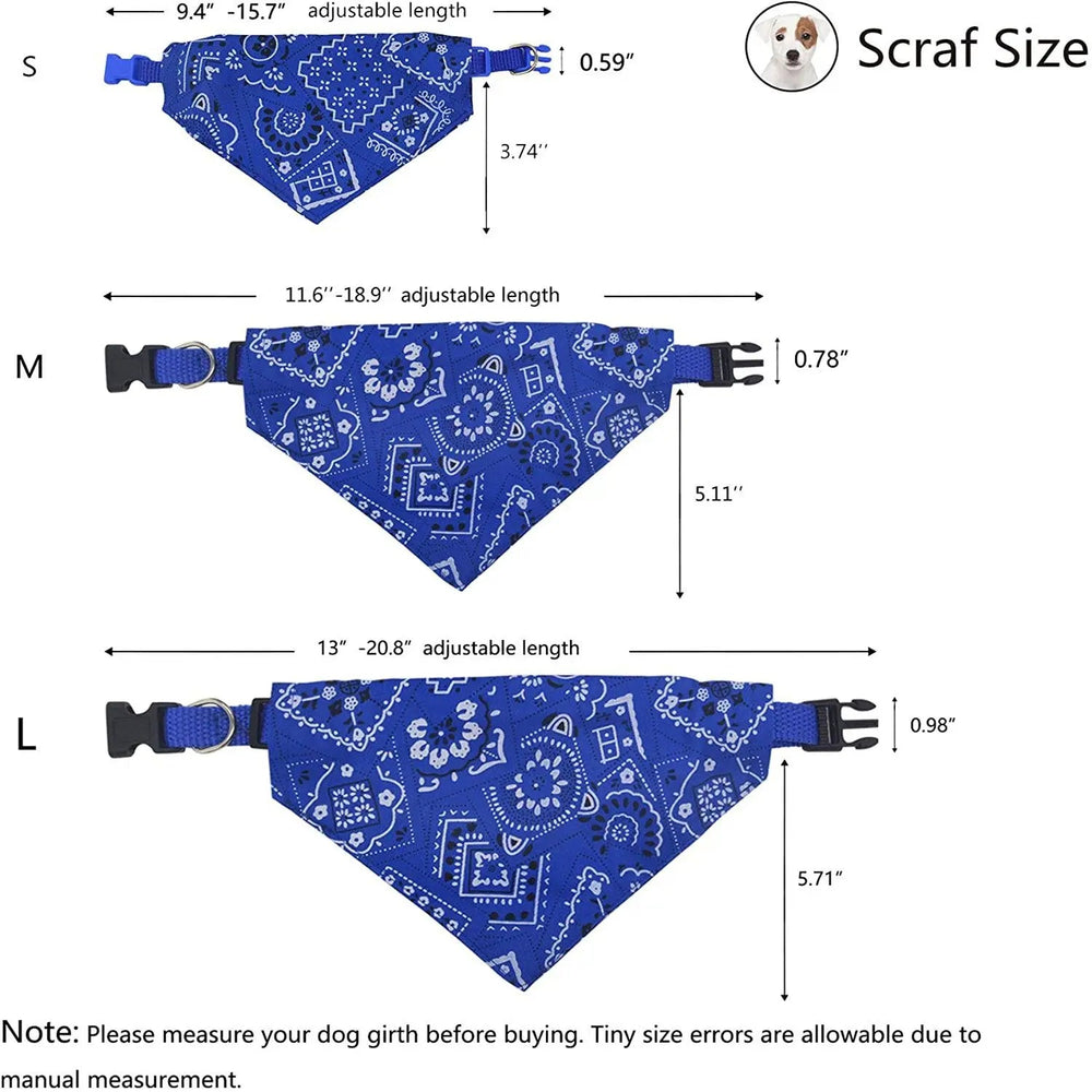 Adjustable Pet Bandana Scarf – Washable Cotton - Onlytenbucks.com