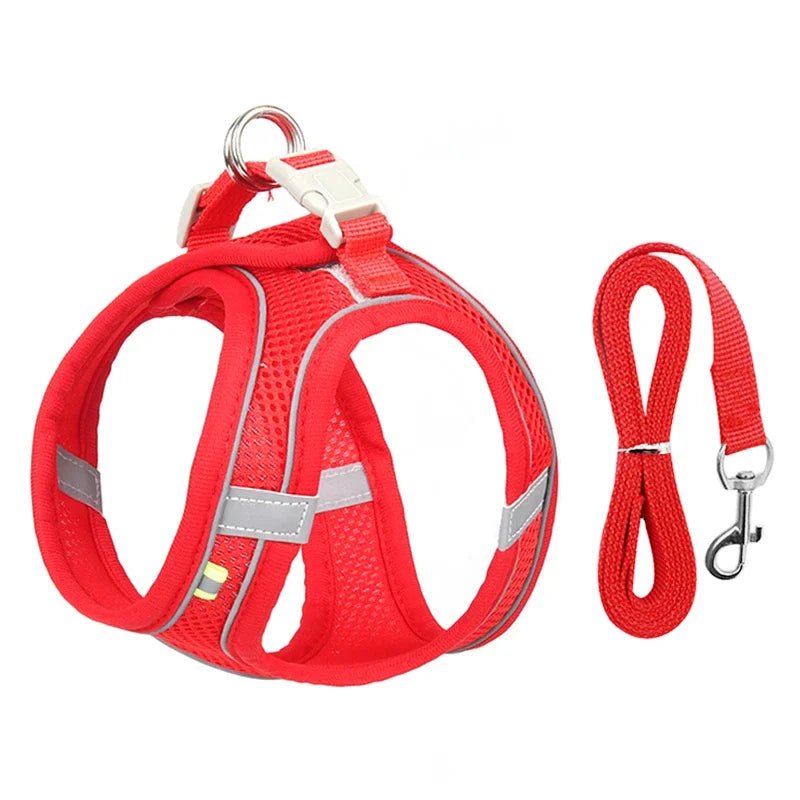 Adjustable Reflective Puppy Harness and Leash Set - Onlytenbucks.com