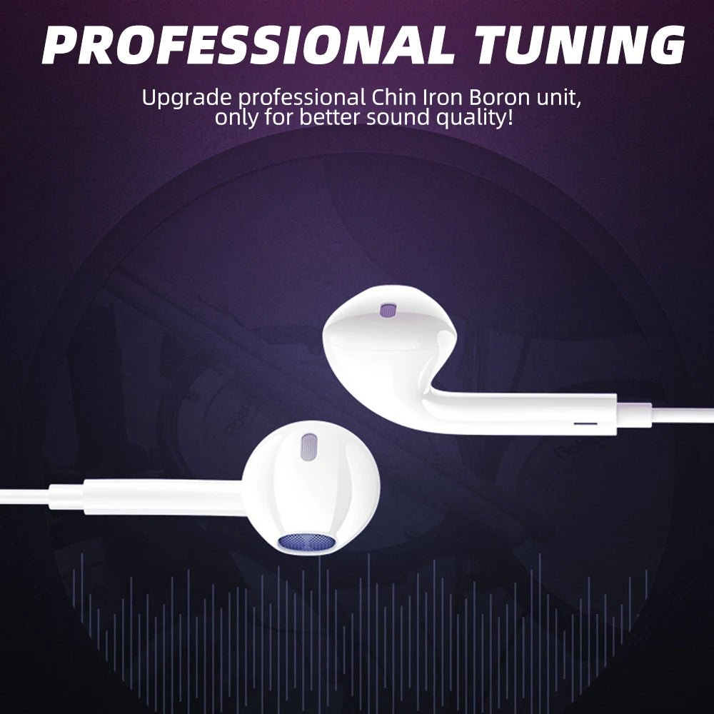 Wired In - Ear Earphones – Stereo Sound Earbuds with Volume Control - Onlytenbucks.com