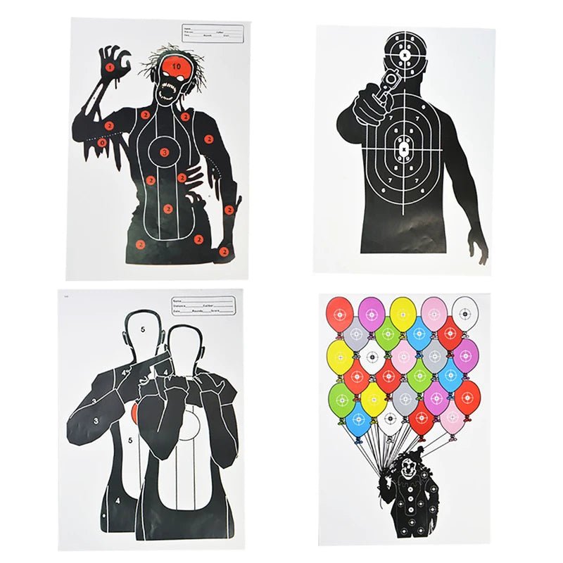 Archery Paper Targets – 5 - Pack, Large Size (17.7" x 12.6") - Onlytenbucks.com