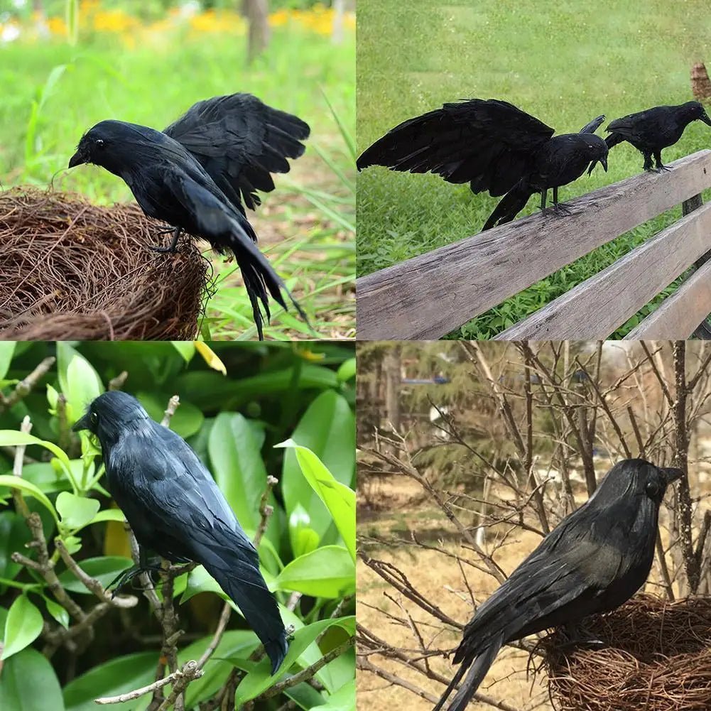 Artificial Black Crow – Halloween Decoration Prop - Onlytenbucks.com
