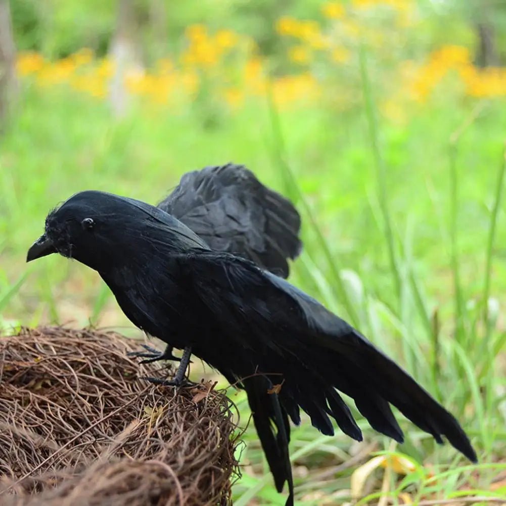 Artificial Black Crow – Halloween Decoration Prop - Onlytenbucks.com