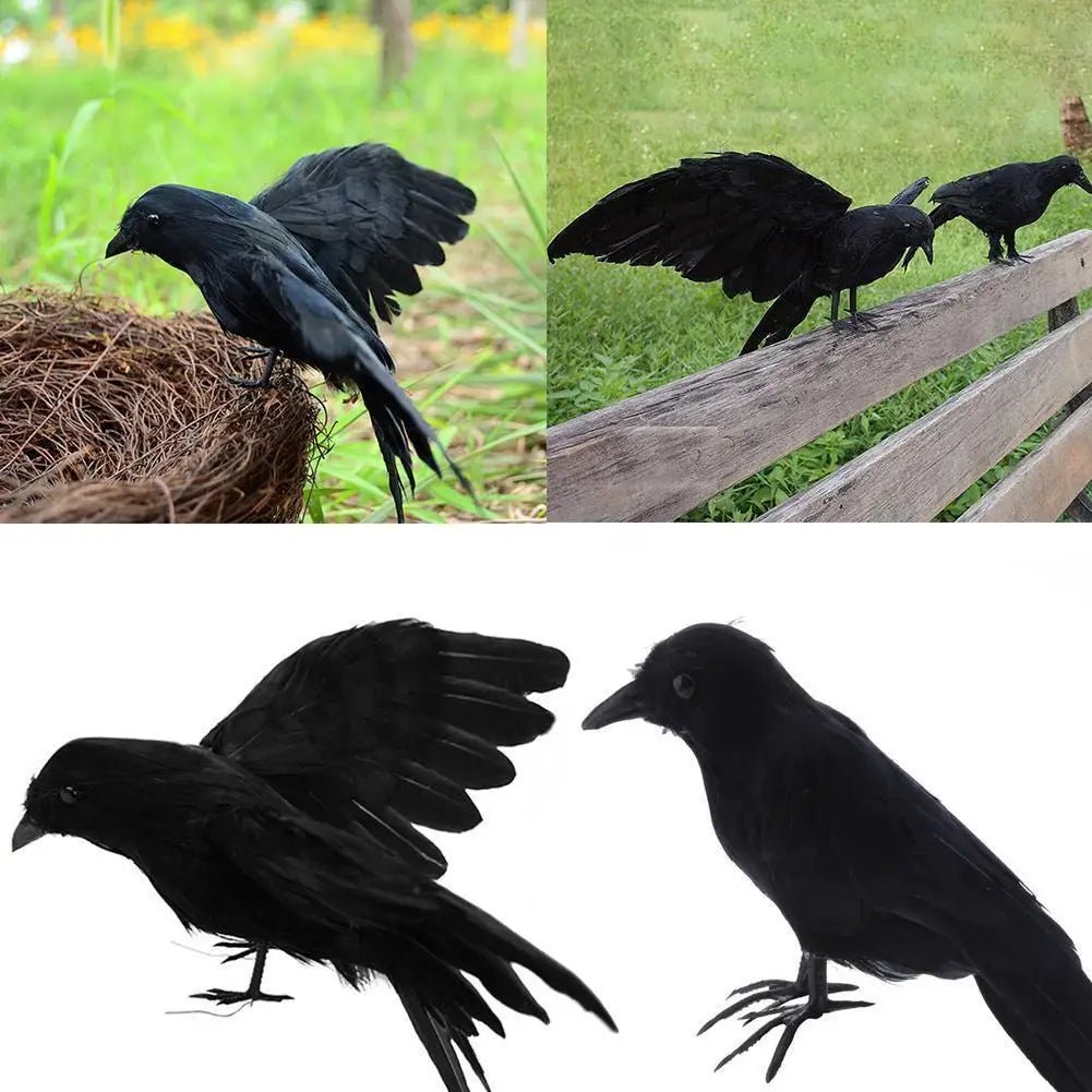 Artificial Black Crow – Halloween Decoration Prop - Onlytenbucks.com