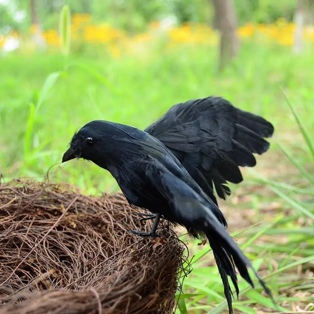 Artificial Black Crow – Halloween Decoration Prop - Onlytenbucks.com