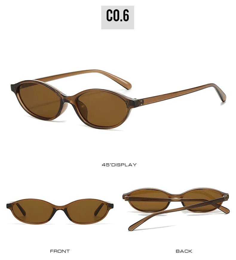 Leopard Brown Oval Sunglasses – Retro UV400 Small Frame Eyewear - Onlytenbucks.com