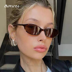 Leopard Brown Oval Sunglasses – Retro UV400 Small Frame Eyewear - Onlytenbucks.com