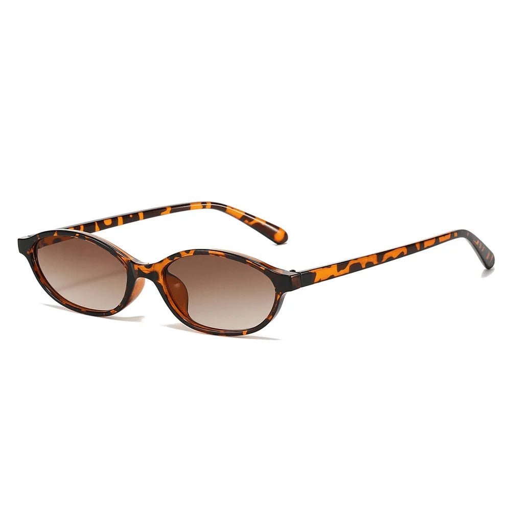 Leopard Brown Oval Sunglasses – Retro UV400 Small Frame Eyewear - Onlytenbucks.com