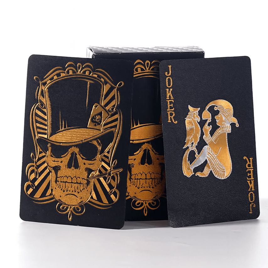 Black and Gold Skull Playing Cards - Onlytenbucks.com