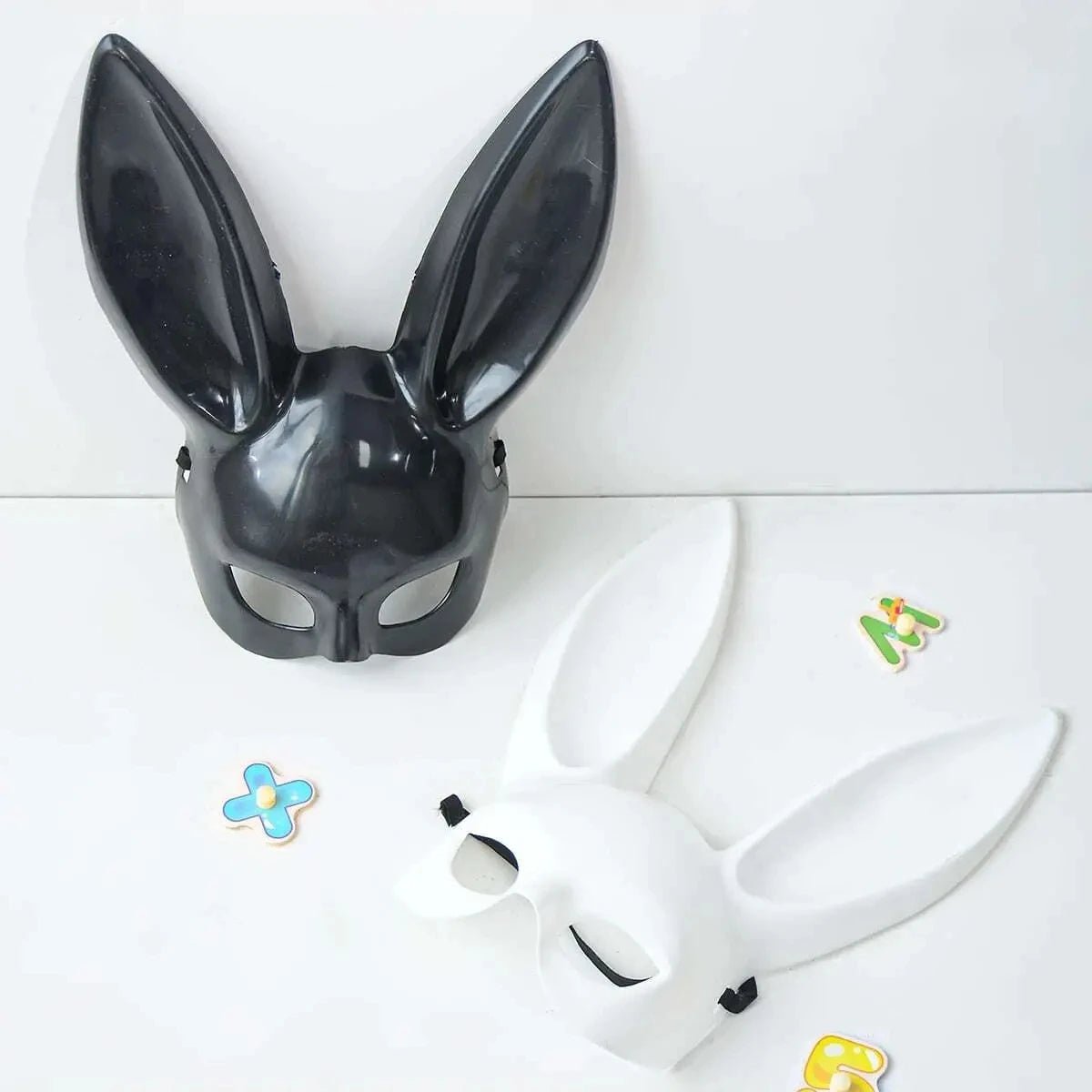 Black and White Rabbit Mask – Long Ears Bunny Cosplay - Onlytenbucks.com