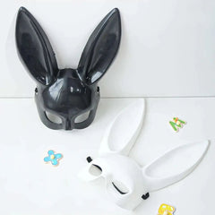 Black and White Rabbit Mask – Long Ears Bunny Cosplay - Onlytenbucks.com