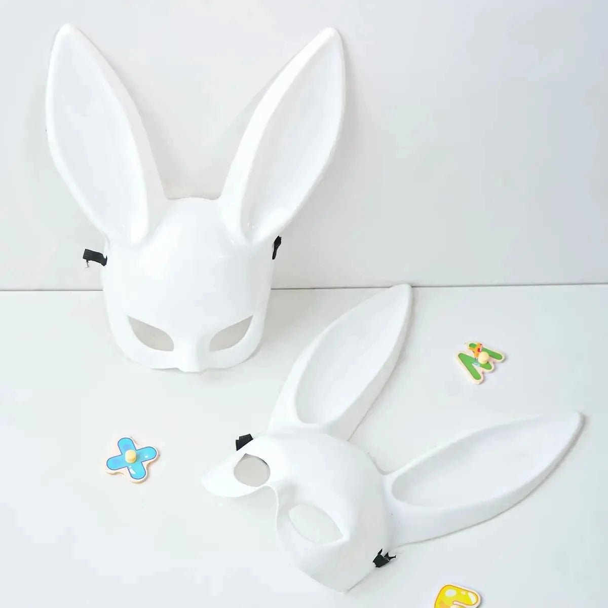 Black and White Rabbit Mask – Long Ears Bunny Cosplay - Onlytenbucks.com