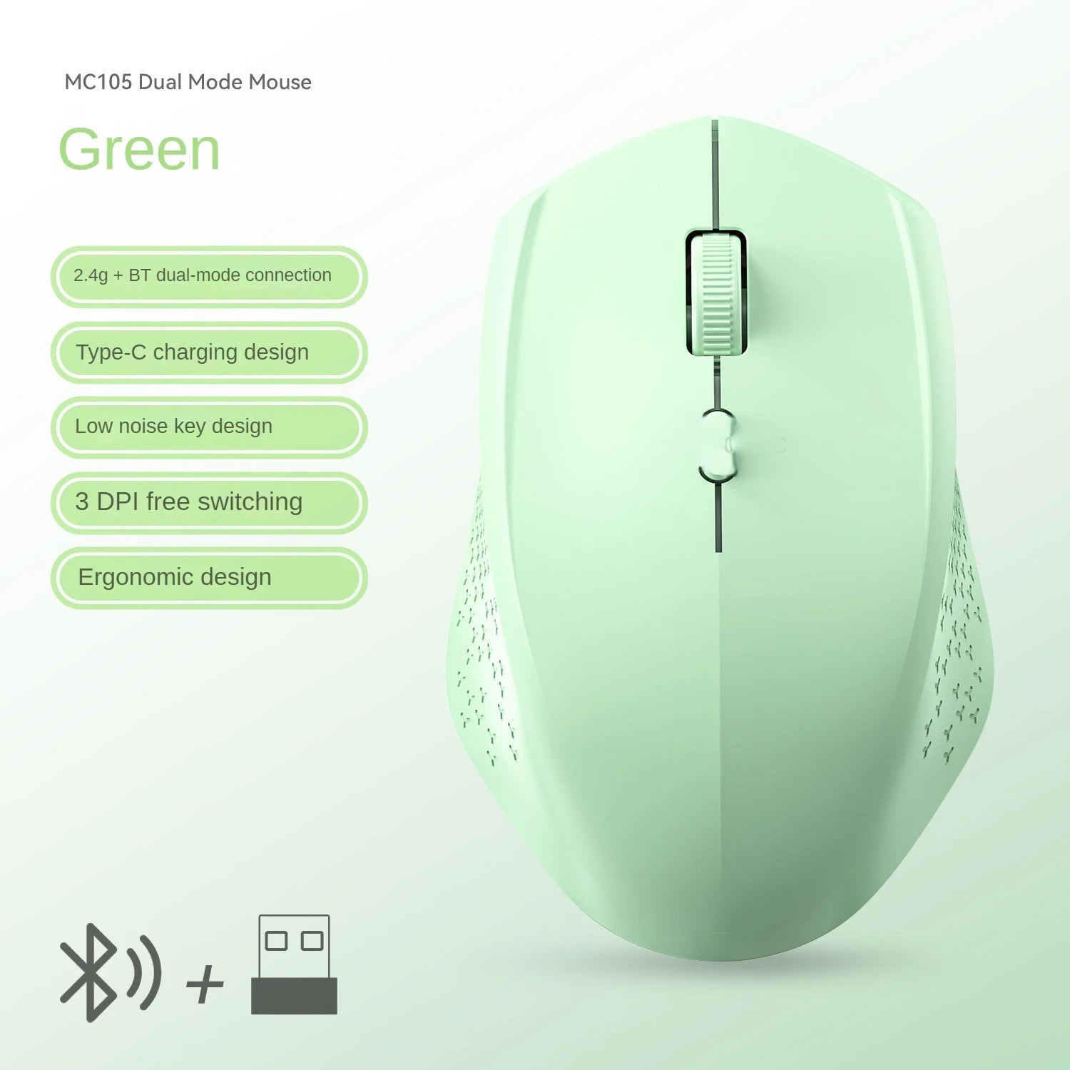 Bluetooth 5.2 + 2.4G Wireless Gaming Mouse – Silent Rechargeable - Onlytenbucks.com