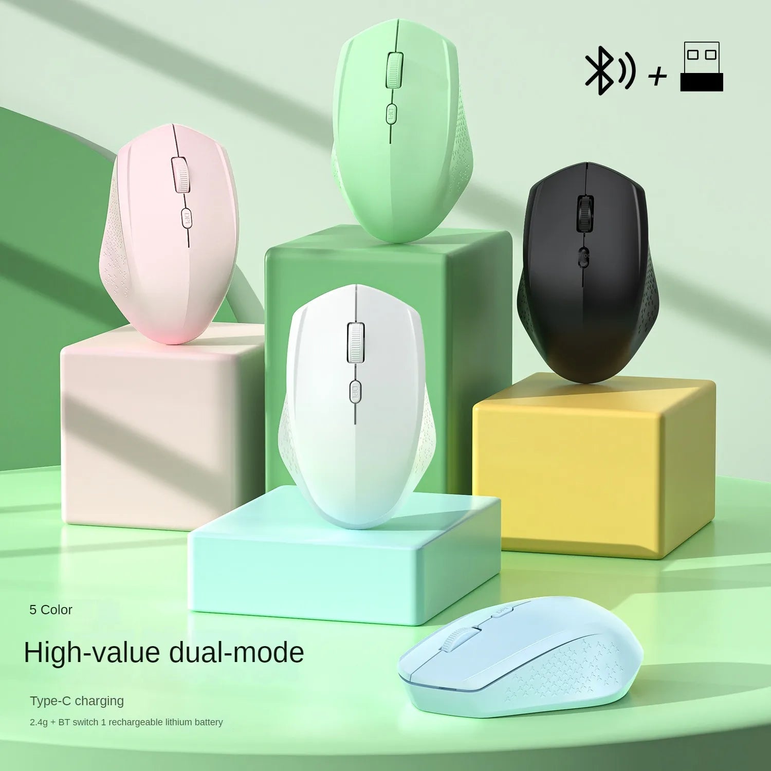 Bluetooth 5.2 + 2.4G Wireless Gaming Mouse – Silent Rechargeable - Onlytenbucks.com