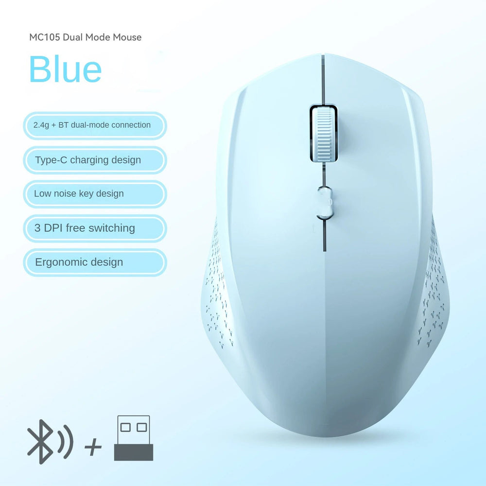 Bluetooth 5.2 + 2.4G Wireless Gaming Mouse – Silent Rechargeable - Onlytenbucks.com