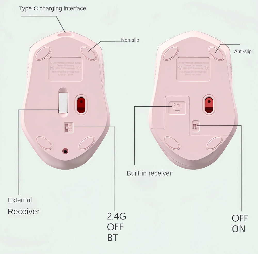 Bluetooth 5.2 + 2.4G Wireless Gaming Mouse – Silent Rechargeable - Onlytenbucks.com