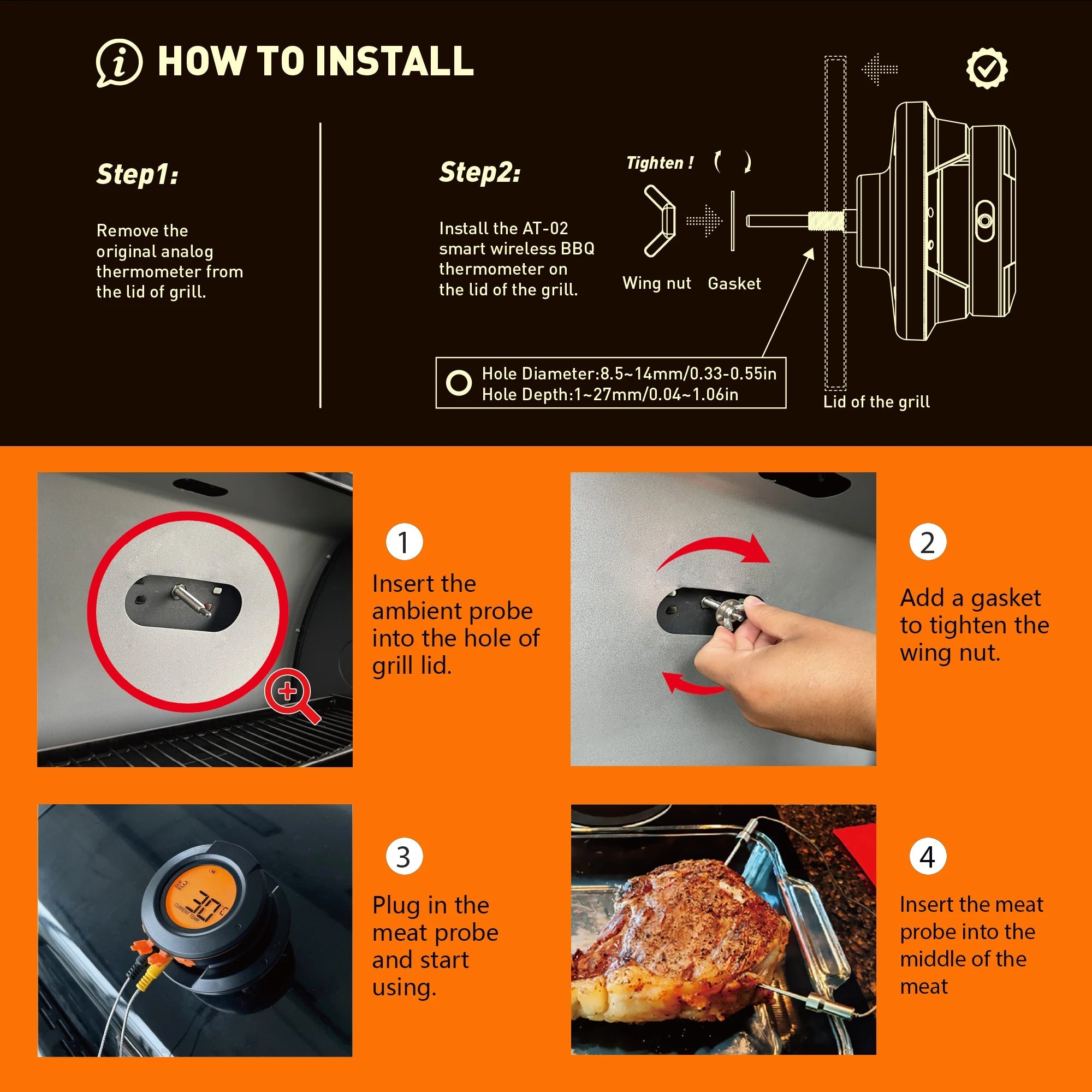 Bluetooth Wireless BBQ Thermometer – Smart Digital Meat Thermometer - Onlytenbucks.com