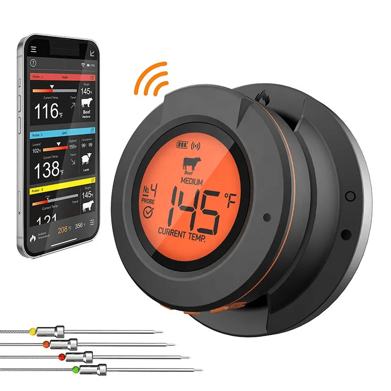 Bluetooth Wireless BBQ Thermometer – Smart Digital Meat Thermometer - Onlytenbucks.com