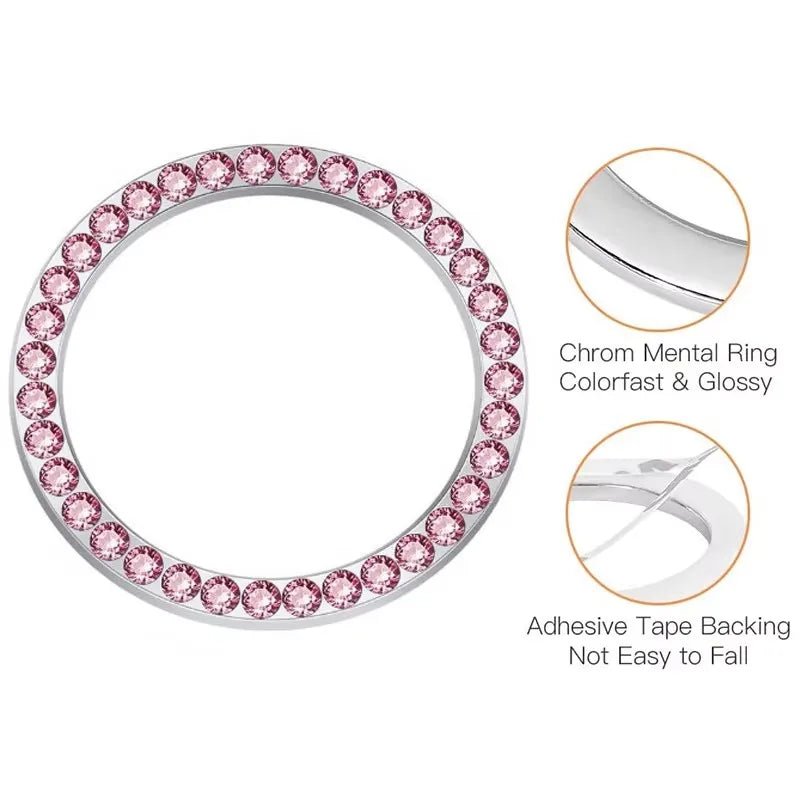 Car Start/Stop Button Decoration Ring with Diamond Rhinestones - Onlytenbucks.com