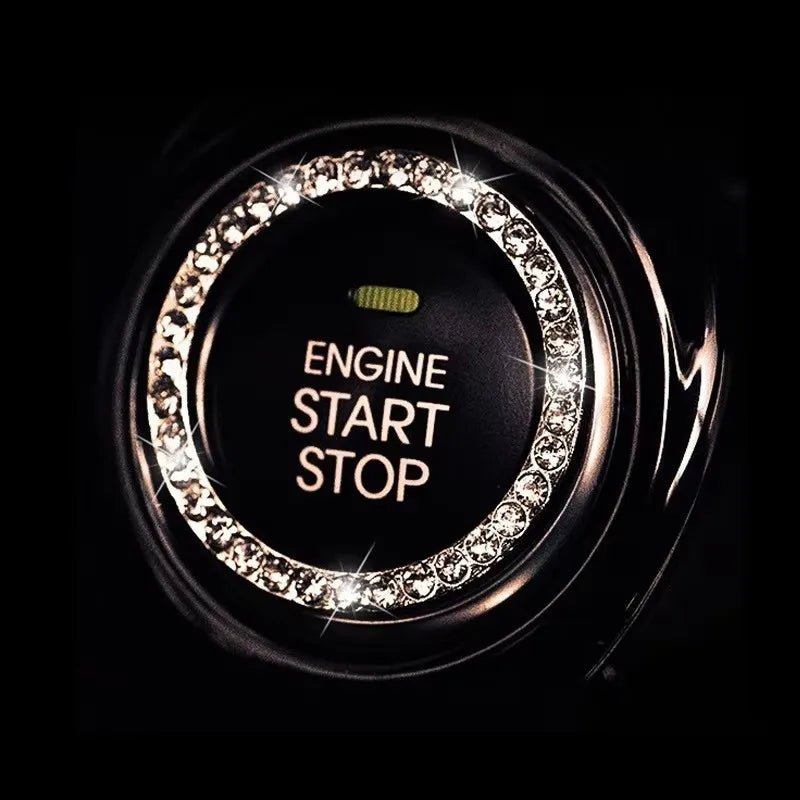 Car Start/Stop Button Decoration Ring with Diamond Rhinestones - Onlytenbucks.com