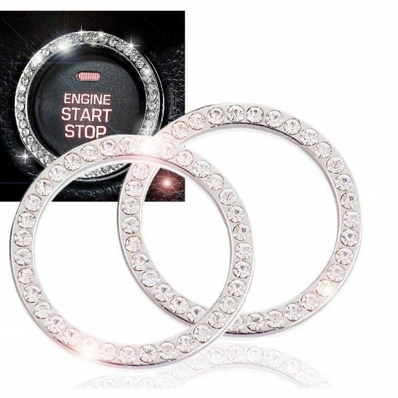 Car Start/Stop Button Decoration Ring with Diamond Rhinestones - Onlytenbucks.com