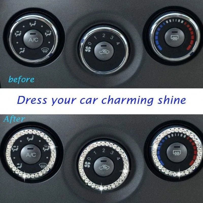 Car Start/Stop Button Decoration Ring with Diamond Rhinestones - Onlytenbucks.com