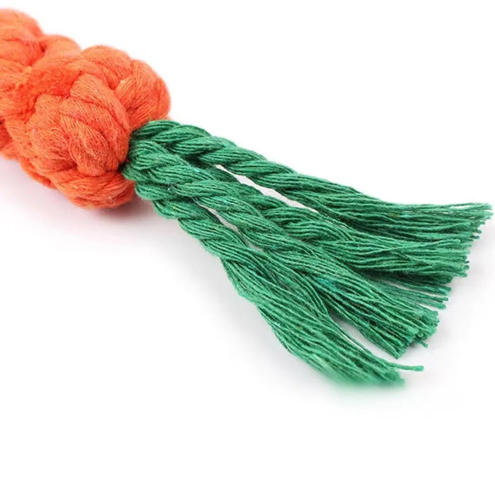 Carrot Rope Dog Toy – Durable Cotton Blend Chew Toy - Onlytenbucks.com