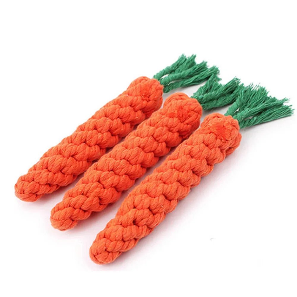 Carrot Rope Dog Toy – Durable Cotton Blend Chew Toy - Onlytenbucks.com