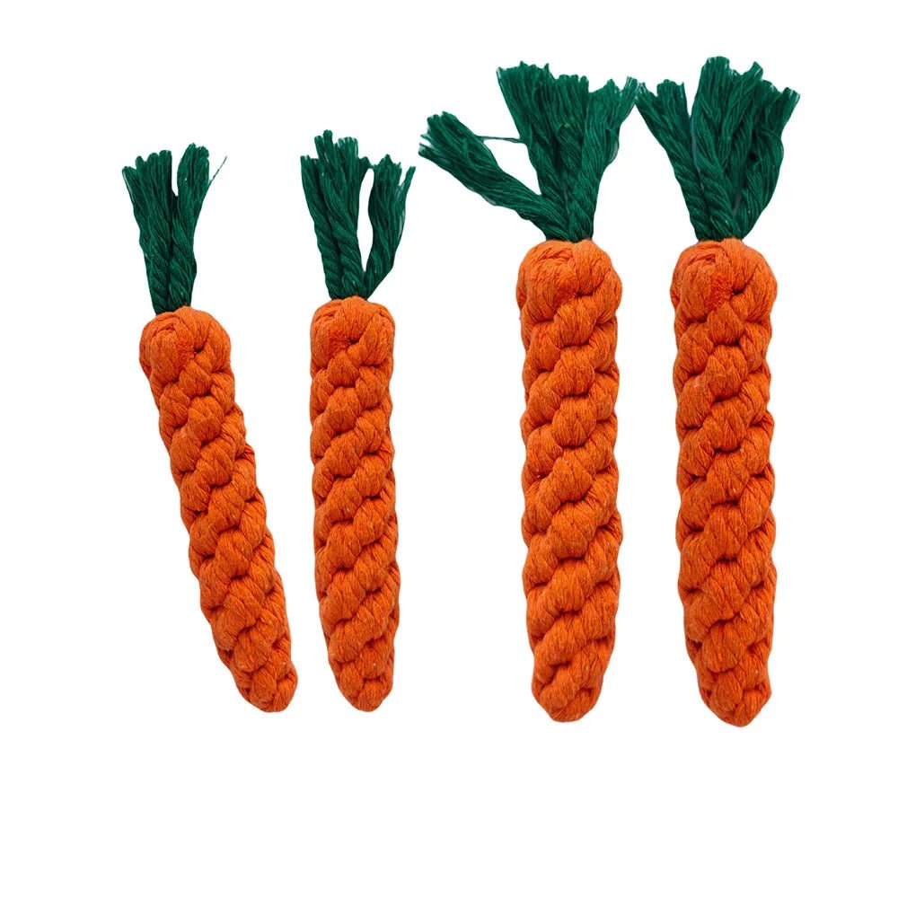 Carrot Rope Dog Toy – Durable Cotton Blend Chew Toy - Onlytenbucks.com