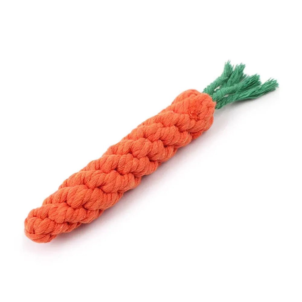 Carrot Rope Dog Toy – Durable Cotton Blend Chew Toy - Onlytenbucks.com