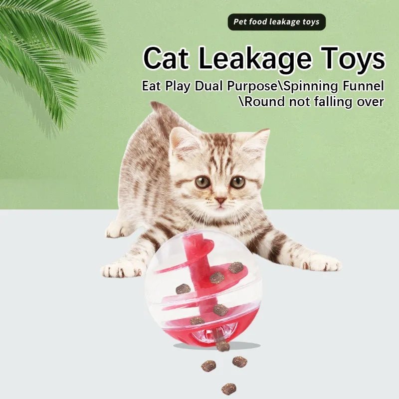 Cat Food Leak Spiral Ball – Interactive Bite - Resistant Training Toy - Onlytenbucks.com