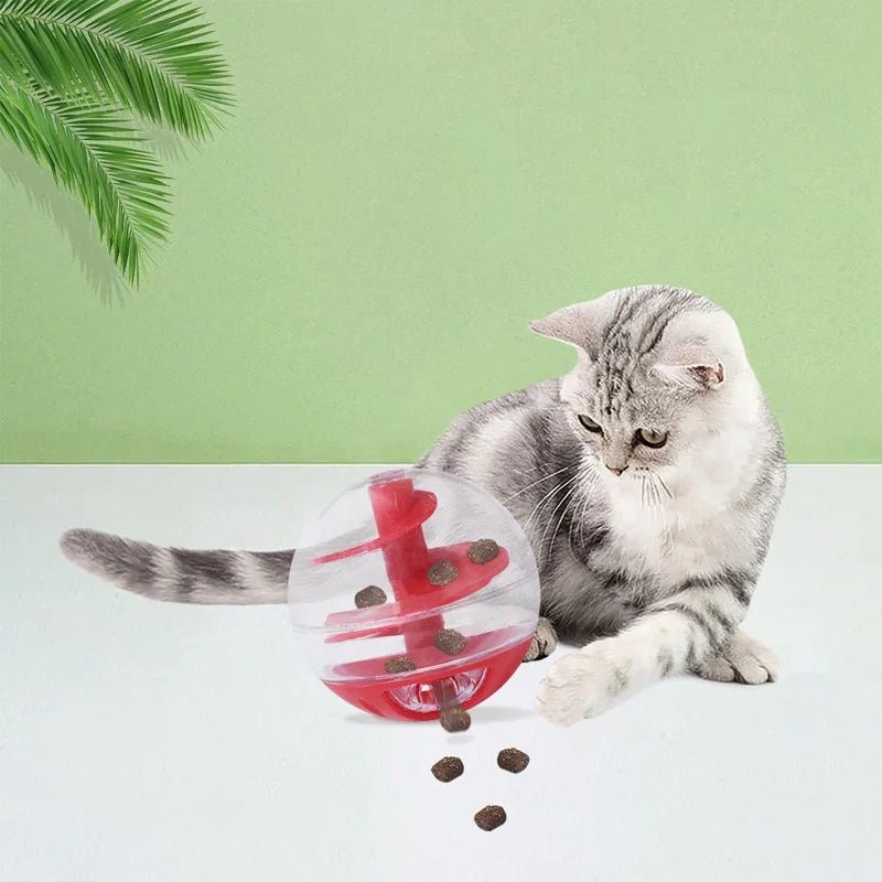 Cat Food Leak Spiral Ball – Interactive Bite - Resistant Training Toy - Onlytenbucks.com