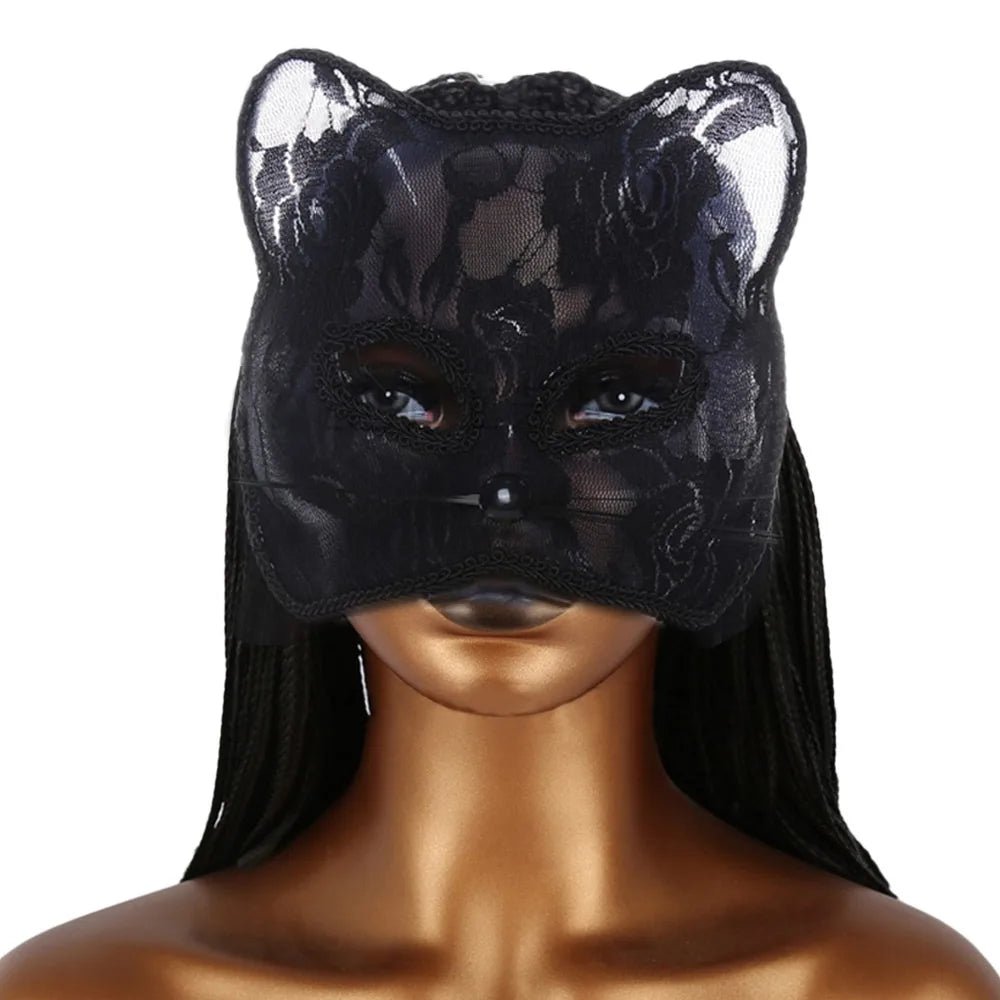 Cat Girl Half Face Party Mask – EVA Material - Onlytenbucks.com