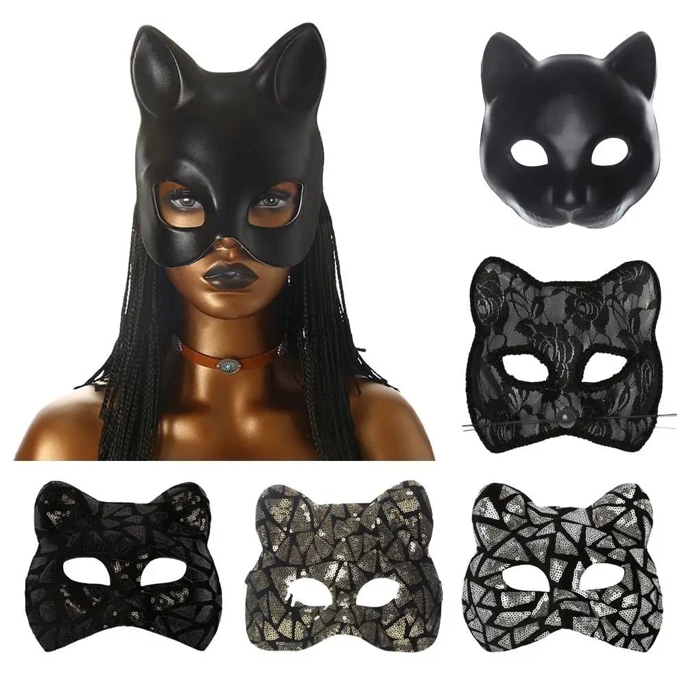 Cat Girl Half Face Party Mask – EVA Material - Onlytenbucks.com