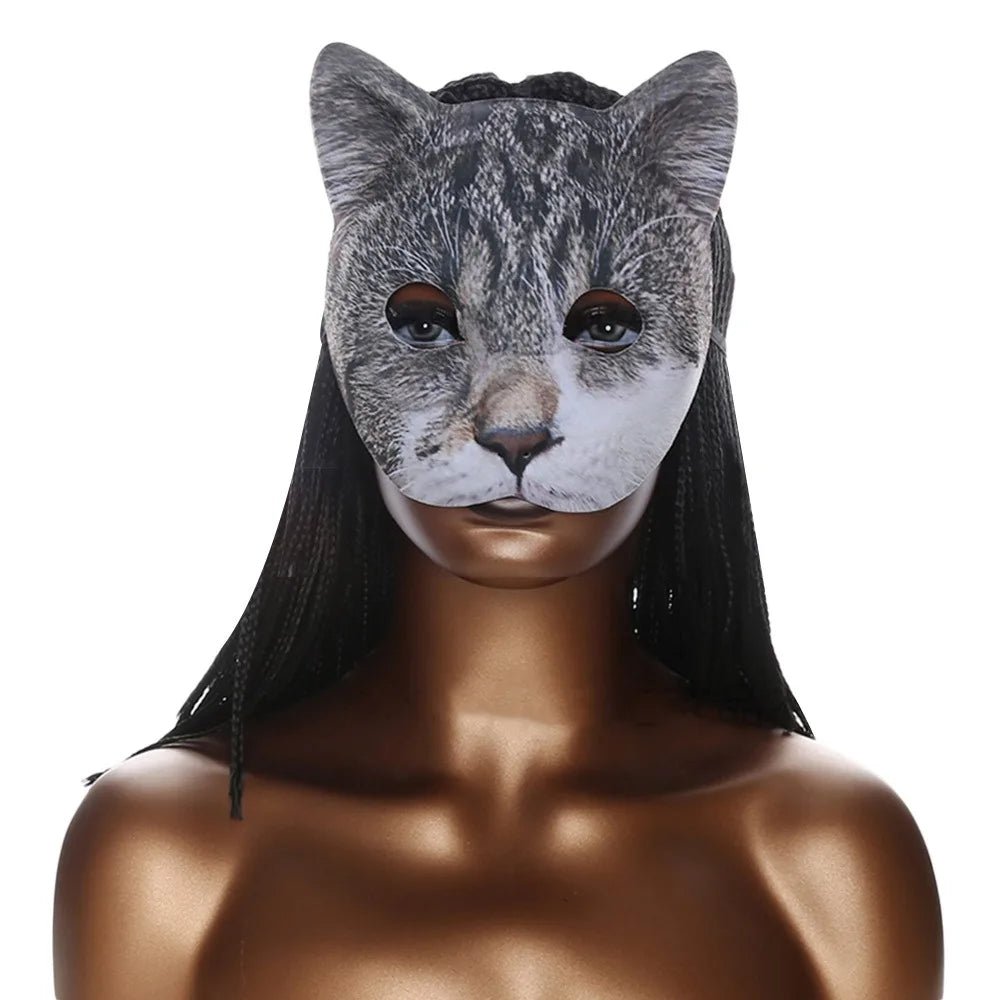 Cat Girl Half Face Party Mask – EVA Material - Onlytenbucks.com