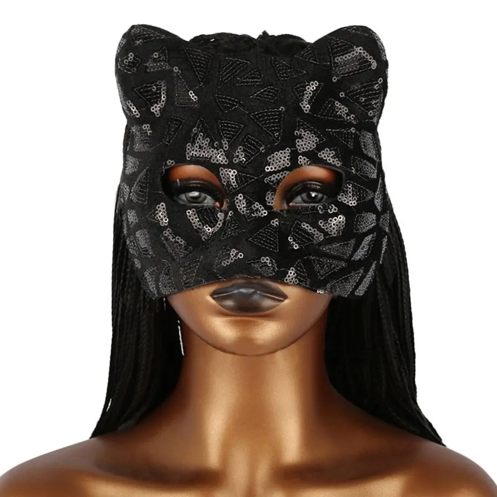 Cat Girl Half Face Party Mask – EVA Material - Onlytenbucks.com