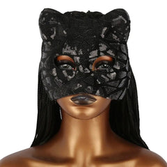 Cat Girl Half Face Party Mask – EVA Material - Onlytenbucks.com
